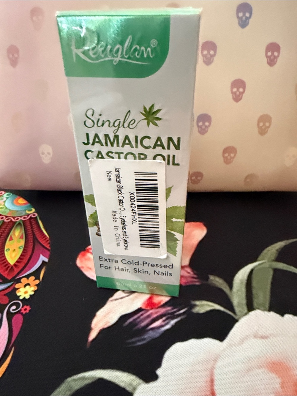 Single Jamaican Castor Oil in Green and White Packaging